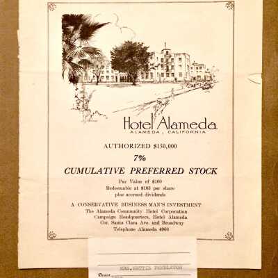 Booklet 'Hotel Alameda' issued by the Alameda Hotel Commuity Group, late 1920s