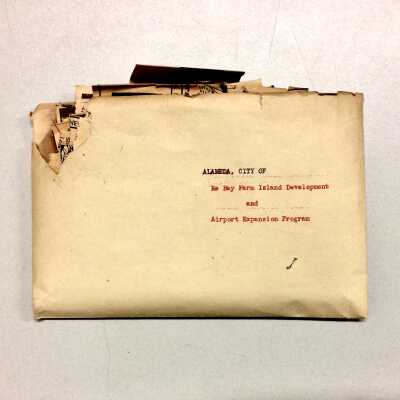 Newspaper clippings about BFI Development and Airport Expansion, 1950s