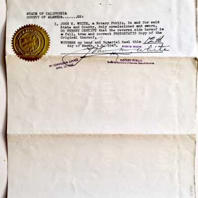 Verso of B
