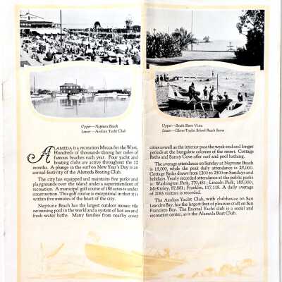 Flyer promoting Alameda, c. 1920s