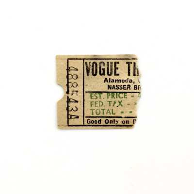 Vogue Theater Ticket Stub, c. 1940s