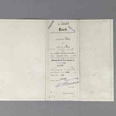 Deed for property at Van Buren and Fountain Streets, 1918