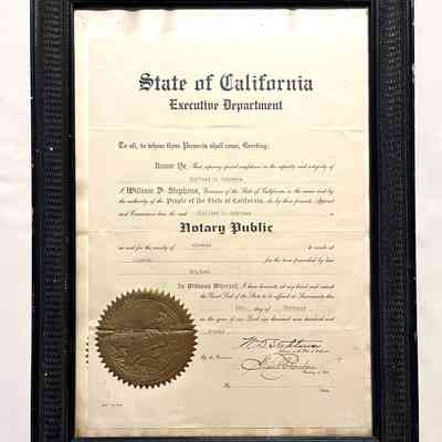 Certificate appointing C. G. Mehrtens as a Notary Public, 1920