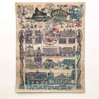 Flyer from odd fellows home to Henry A. Weichart and family, 1908