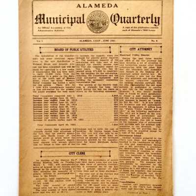 Municipal Quarterly for June 1921