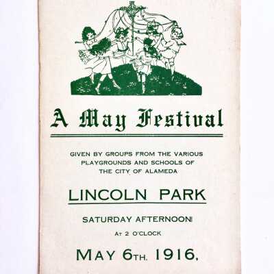 Program advertising A May Festival at Lincoln Park, 1916