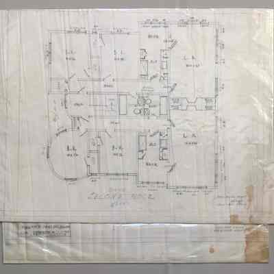 Drawings alterations for Emil Barthes by Robert Norling, prior 1952
