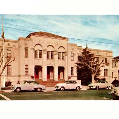 Postcard of the Veteran's Building, c. 1960s
