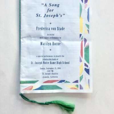 Program 'A Song for Saint Joseph's, 1994