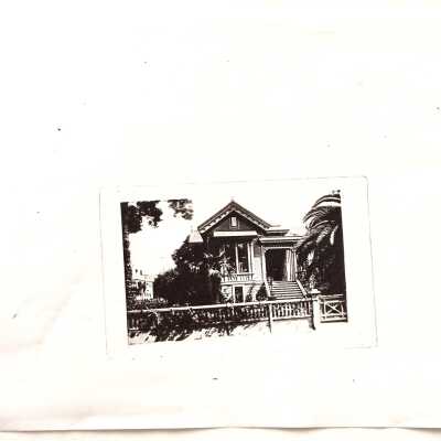 Photocopy of postcard of 1901 Alameda Ave, c. early 1900s