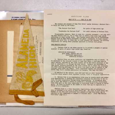 Scrapbook with programs for Alameda High School Commencements, 1954-1956