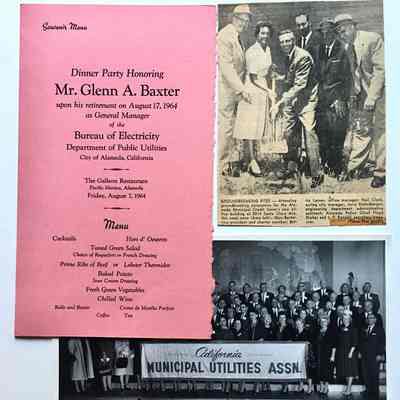 Memorabilia G. A. Baxter, Bureau of Electricity, 1960s
