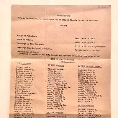 Program 28th Service Awards, 1972