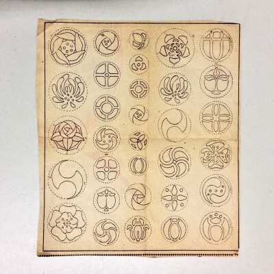 Newpaper Clipping with decorative circular designs, early 1900s
