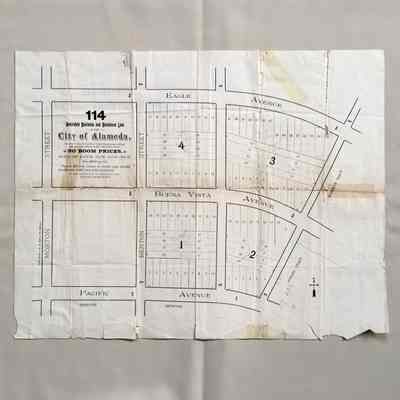 Real Estate map of the Finch Tract, c. 1890s