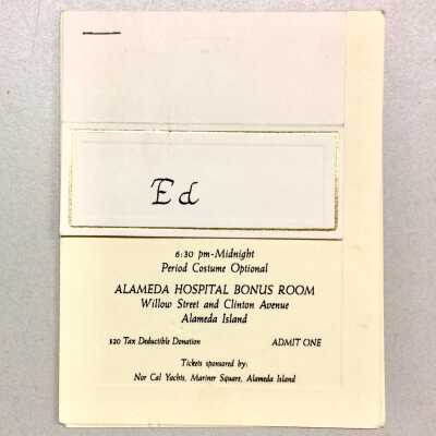 Tickets and and seating card for the Centennial Charter Dinner Dance, 1984