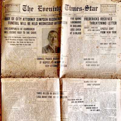 The Evening Time-Star, with article re M. W. Simpson, May 1, 1911