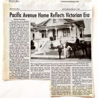 Alameda Sun Clipping of article about 2019 Pacific Ave, 2015