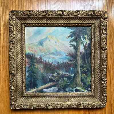 Oil Painting of a Mountain Scene by Rose L. Krueger, prior 2004