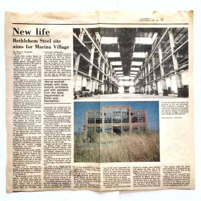 Newspaper Clipping 'New Life' article about the Red Building, 1982