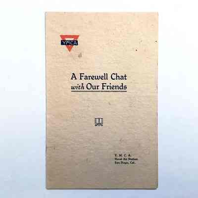 Souvenir Program 'A Farewell with our Friends' from Naval Air Station, San Diego, after WWI