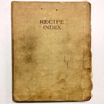 'Recipe Index' Coookbook of Mabel Kollmyer, 1926