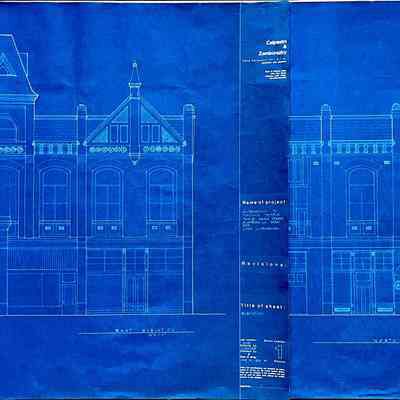 Blueprints original Masonic Hall, 1329-1331 Park Street, 1979