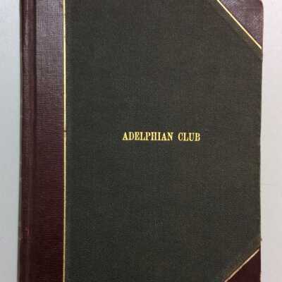 Ledger book with Minutes of the Advisory Board of the Adelphian Club, 1928-1932