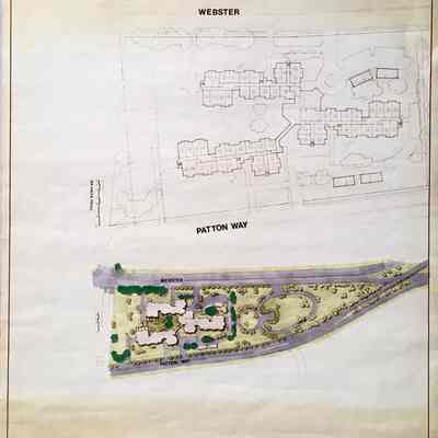 Architect's drawing of Senior Citizen Housing on Pope Street, 1980