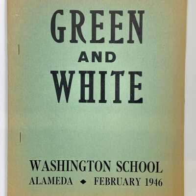 Washington School 'Green and White' Yearbook, for February 1946