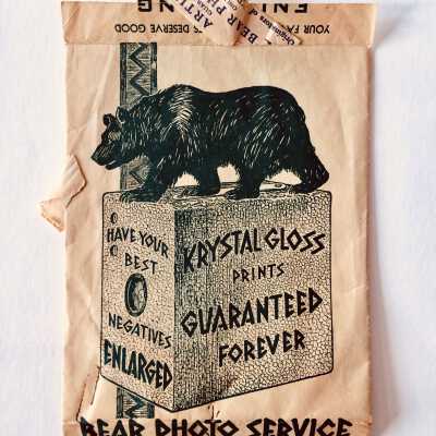 Photo envelope advertising May-Sterling Drug Co., 1932