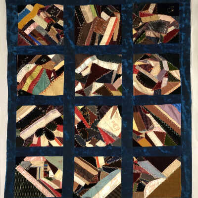 Crazy quilt of the Johns family, c. 1890s