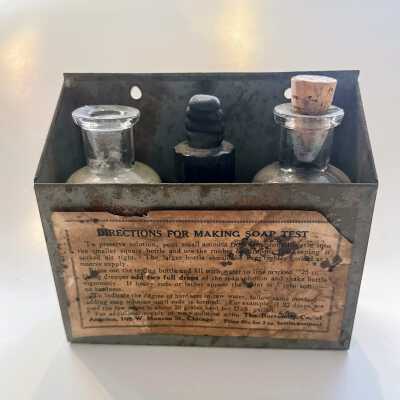 Soap test kit from the Meyers House basement, prior 1997