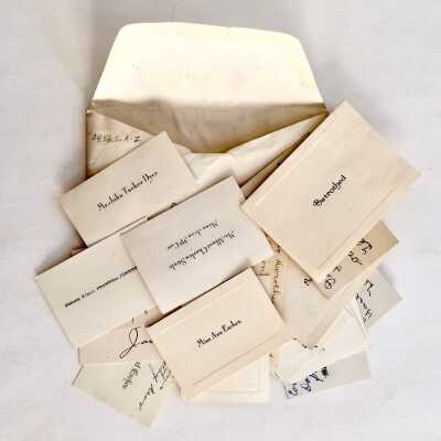 Calling cards received by Dorothy Dyer, c. 1920s