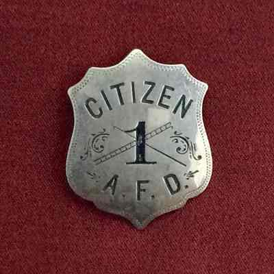 Citizens 1, A.F.D, Badge, marked Nathan Joseph, c. 1900