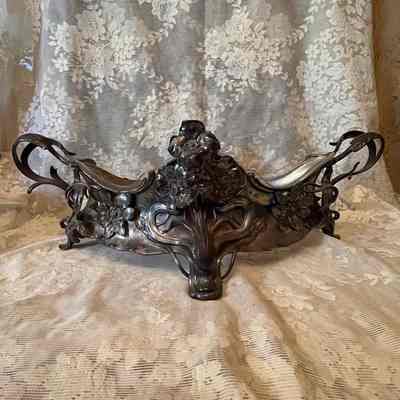 Vase with Silver-plated art-nouveau frame, c. early 1900s
