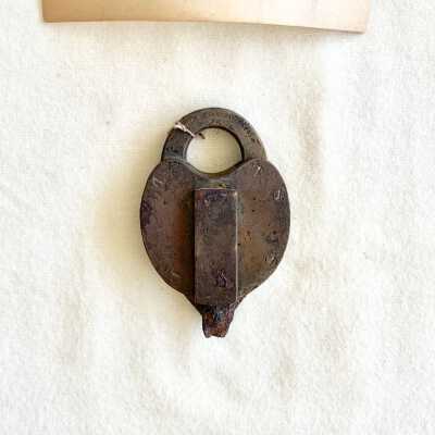 Handmade brass lock, by W. Bohannan, c. 1880