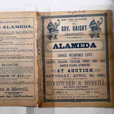 Real Estate Flyer about part of Governor Haight Tract, West End, 1890