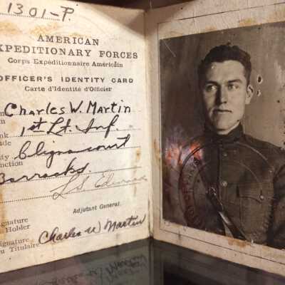 WWI ID card of Charles Martin, 1917