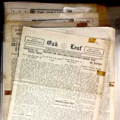 Alameda High School 'Oak Leaf' Newspapers, 1917-1919, 1940s