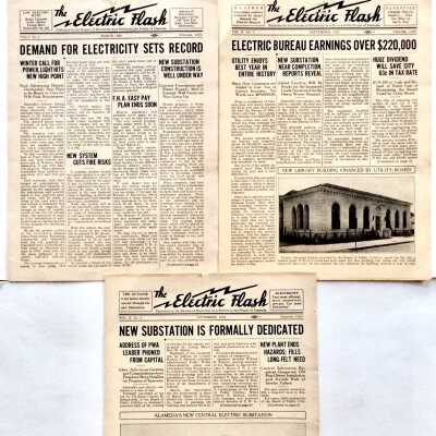 Editions of 'The electric Flash', published by the Bureau of Electricity, 1936
