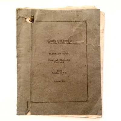 Handbook Physical Education for boys, Alameda City Schools, 1931 - 1932