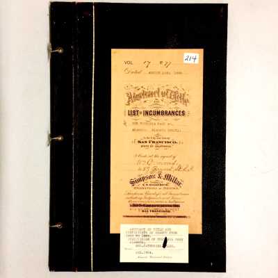 Abstract of Title for property on fifth street, 1899