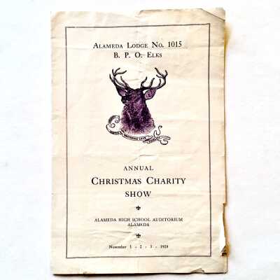 Program of Elks Lodge-sponsored Annual Christmas Party Show, 1928