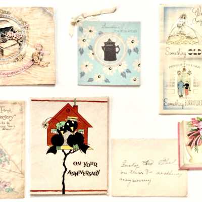 Greeting cards of the Ekberg family, 1936-1946