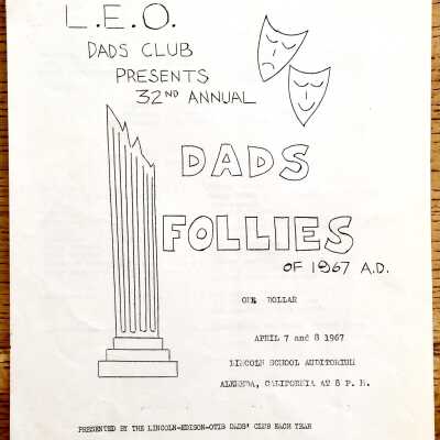 Program 'Dads Follies' of the LEO Schools Dads' Club, 1967