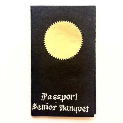 Invitation 'Passport Senior Banquet', Alameda High School, 1957