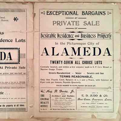 Real Estate Flyer about lots on Pacific and Haight, early 1900s
