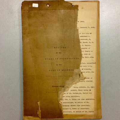 Typed Minutes of the Board of Freeholders, 1906