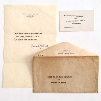 Letter from Mabel Spencer, on stationery Misses Spencer and Stolte, prior 2004